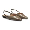 Ballerina-Pumps mit Fersenriemen aus Leder