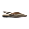 Ballerina-Pumps mit Fersenriemen aus Leder