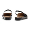 Ballerina-Pumps mit Fersenriemen aus Leder