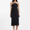 Bandeau-Kleid aus Stretch-Crêpe mit integriertem Korsett