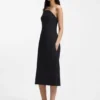 Bandeau-Kleid aus Stretch-Crêpe mit integriertem Korsett