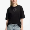 Baumwoll-Jersey-T-Shirt mit Strassstein-HUGO-Logo