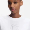 Baumwoll-Jersey-T-Shirt mit Strassstein-HUGO-Logo