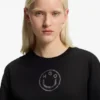 Baumwoll-Jersey-T-Shirt mit Strassstein-HUGO-Logo