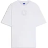 Baumwoll-Jersey-T-Shirt mit Strassstein-HUGO-Logo