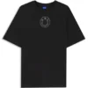 Baumwoll-Jersey-T-Shirt mit Strassstein-HUGO-Logo