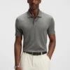 Baumwoll-Poloshirt mit Fischgrätmuster
