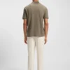 Baumwoll-Poloshirt mit Fischgrätmuster
