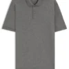 Baumwoll-Poloshirt mit Fischgrätmuster