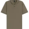 Baumwoll-Poloshirt mit Fischgrätmuster