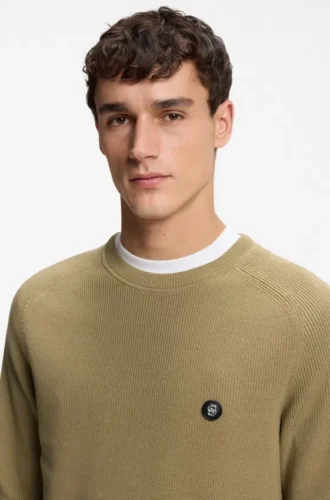 Baumwoll-Pullover mit Double-B-Monogramm