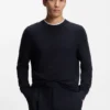 Baumwoll-Pullover mit gestrickter Struktur