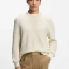 Baumwoll-Pullover mit gestrickter Struktur