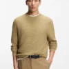 Baumwoll-Pullover mit gestrickter Struktur