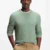 Baumwoll-Pullover mit gestrickter Struktur