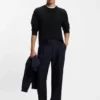 Baumwoll-Pullover mit gestrickter Struktur
