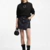 Baumwoll-Sweatshirt mit Strass-Aufschrift „Happy HUGO“