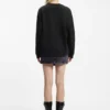 Baumwoll-Sweatshirt mit Strass-Aufschrift „Happy HUGO“