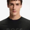 Baumwoll-T-Shirt in Regular-Fit mit modernem Logo