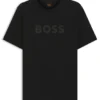 Baumwoll-T-Shirt in Regular-Fit mit modernem Logo