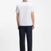 Baumwoll-T-Shirt mit aufgedruckten Streifen