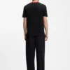 Baumwoll-T-Shirt mit aufgedruckten Streifen