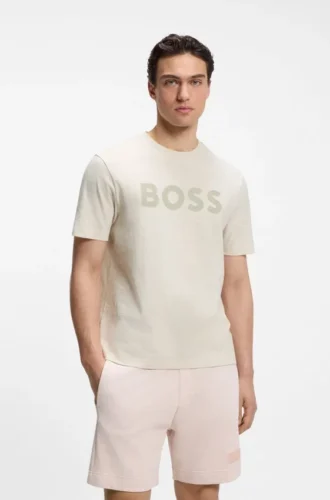 Baumwoll-T-Shirt mit farblich abgestimmtem Logo