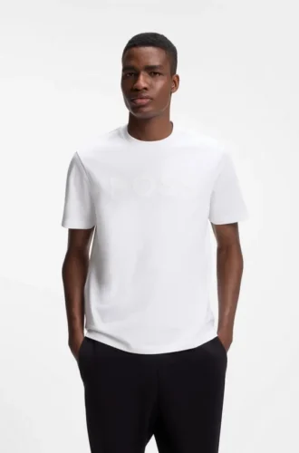 Baumwoll-T-Shirt mit farblich abgestimmtem Logo
