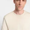 Baumwoll-T-Shirt mit Fischgrätenmuster