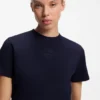 Baumwoll-T-Shirt mit gesticktem Logo