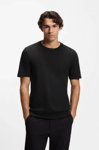Baumwoll-T-Shirt mit Logo und Rundhalsausschnitt