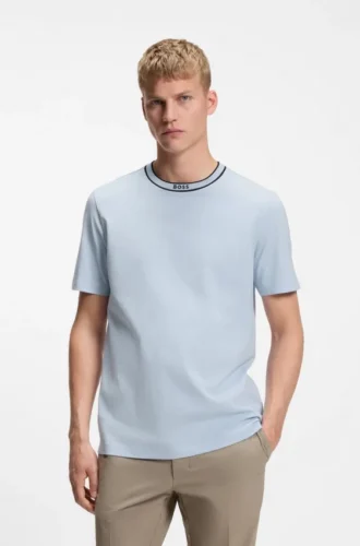 Baumwoll-T-Shirt mit Logo und Rundhalsausschnitt