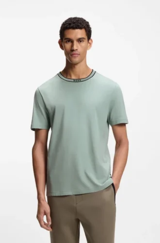 Baumwoll-T-Shirt mit Logo und Rundhalsausschnitt
