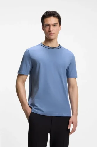 Baumwoll-T-Shirt mit Logo und Rundhalsausschnitt