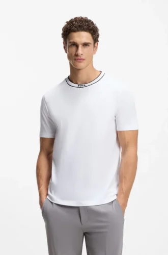 Baumwoll-T-Shirt mit Logo und Rundhalsausschnitt