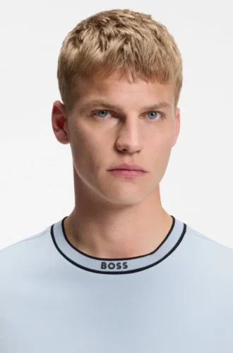 Baumwoll-T-Shirt mit Logo und Rundhalsausschnitt