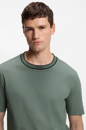 Baumwoll-T-Shirt mit Logo und Rundhalsausschnitt