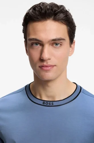 Baumwoll-T-Shirt mit Logo und Rundhalsausschnitt