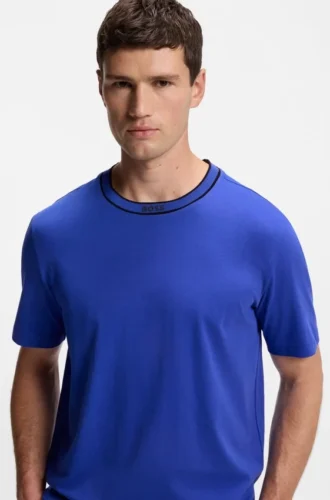 Baumwoll-T-Shirt mit Logo und Rundhalsausschnitt