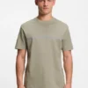 Baumwoll-T-Shirt mit Logo und Streifen