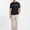 Baumwoll-T-Shirt mit Logo und Streifen Baumwoll-T-Shirt mit Logo und Streifen