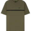 Baumwoll-T-Shirt mit Logo und Streifen
