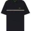 Baumwoll-T-Shirt mit Logo und Streifen Baumwoll-T-Shirt mit Logo und Streifen