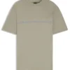 Baumwoll-T-Shirt mit Logo und Streifen