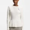 Baumwollpullover mit abnehmbarer Blumenbrosche