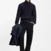 BECKHAM x BOSS Cargohose aus Baumwolle mit feinem Muster