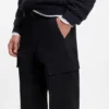 BECKHAM x BOSS Cargohose aus Baumwolle mit feinem Muster