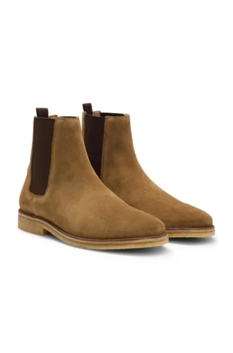 BECKHAM x BOSS Chelsea-Stiefel aus Wildleder