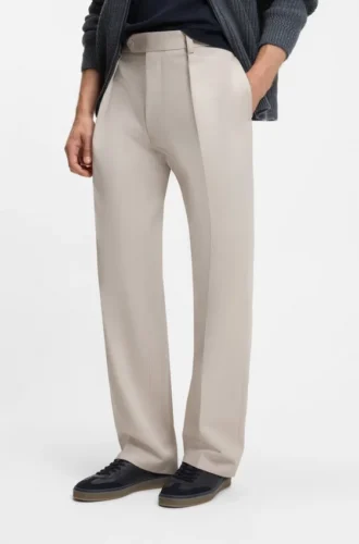 BECKHAM x BOSS Hose aus Baumwolle mit feinem Muster