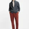 BECKHAM x BOSS Hose aus Baumwolle mit feinem Muster